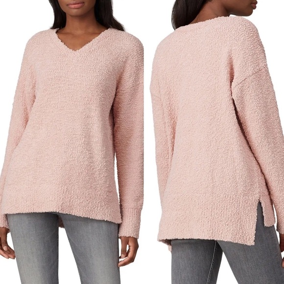 New Sanctuary V-neck Teddy Sweater in Rose Quartz - Picture 3 of 12